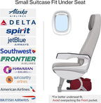 Hanke 16 Inch Underseat Carry On Luggage with Spinner Wheels Airline Approved, Small Rolling Suitcase Softside Underseater Lightweight TSA Travel Roller Suitcase Carry-On Bag(Burgundy)