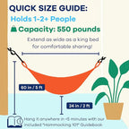 Handwoven Hammock by Yellow Leaf Hammocks - Family Size, Fits 2+ PPL, 550lb max - Weathersafe, Super Strong, Easy to Hang, Ultra Soft, Artisan Made - Color: Blue - Green