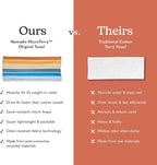 Nomadix Original Towel - Perfect for Beach, Pool, Travel, Camping, Yoga - Made with Recycled Materials - Super Absorbent - Sand Resistant - Stripes Retro - 72.5" x 30"