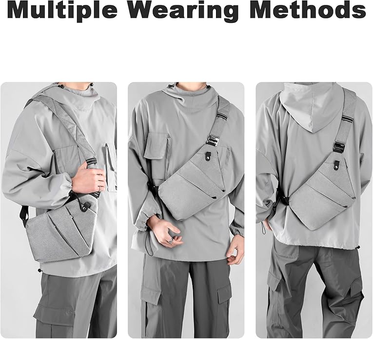 Anti Theft Travel Bag, One Shoulder Large Capacity Cross-body Bag Chest Fashion Lightweight Sling Bags for Travel Sports