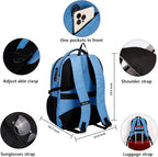 SHRRADOO Anti Theft Laptop Backpack Travel Backpacks with usb Charging Port for Women Men High School College Backpack Computer Bag Fits 17 Inch Laptop,Sky Blue