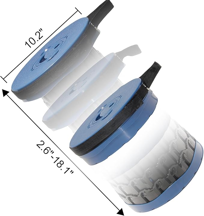 ALEVMOOM 18" Collapsible Stool, 800lbs Max Weight, Heavy Duty Portable Retractable Folding Telescoping Foldable Camping Stool for Adults Outdoor Fishing Travel BBQ (Navy)