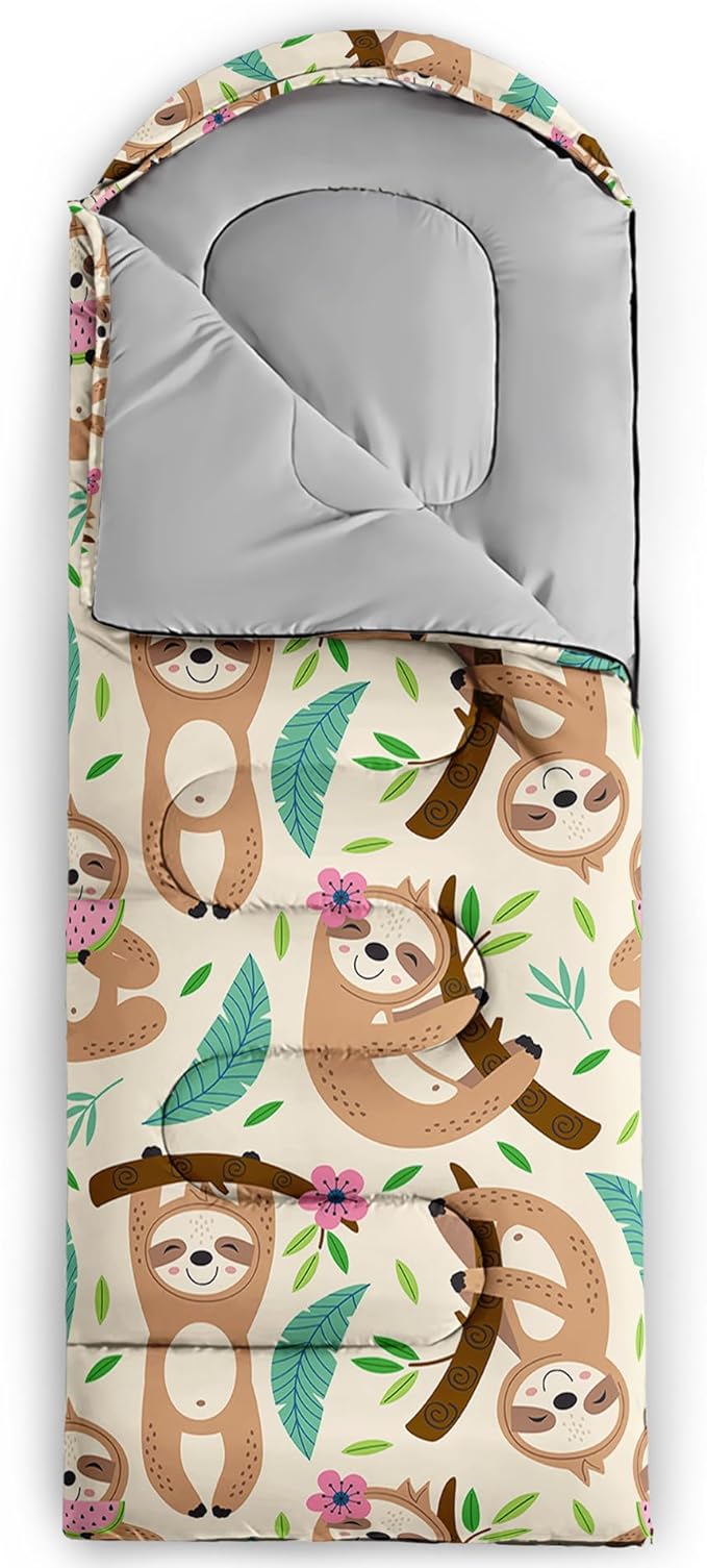 QOOMO Camping Sleeping Bags,3 Season Warm & Cool Weather,Lightweight,Waterproof Sleeping Bags for Adults & Kids,Traveling,and Outdoors,Camping Gear Equipment