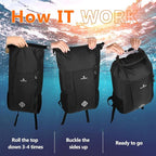 Dry Bag Backpack, 20L Dry Bag Waterproof with Waist Pouch and Phone Case,Roll top Dry bag for kayaking,Marine dry bag for Kayaking, Beach, Rafting, Boating, Hiking, Camping and Fishing