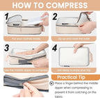 BAGAIL 6 Set Ultralight Compression Packing Cubes Packing Organizer for Travel Accessories Luggage Suitcase Backpack