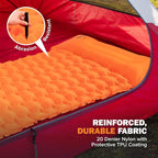 POWERLIX New Upgraded Sleeping Pad for Camping with Built in Pillow and Foot Pump, Carry Bag - Compact Lightweight Camping Mat, Outdoor Backpacking Hiking Travelling Camping Air Mattress Airpad