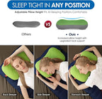 Hikenture Camping Pillow with Removable Cover - Ultralight Inflatable Pillow for Neck Lumbar Support - Upgrade Backpacking Pillow - Washable Travel Air Pillows for Camping, Hiking, Backpacking