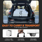 BestOffice 8FT Picnic Table Folding Table Camping Table Plastic Table Fold Up Table Lock for Party Event,White