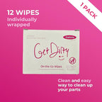 GetDirty - Wet Wipes (Womens) Extra Large & Durable Towelette: Micellar Foam Technology - That Truly Eliminates Odors - Individually Packaged for On-The-Go Conveniance (1 case of 12 wipes)