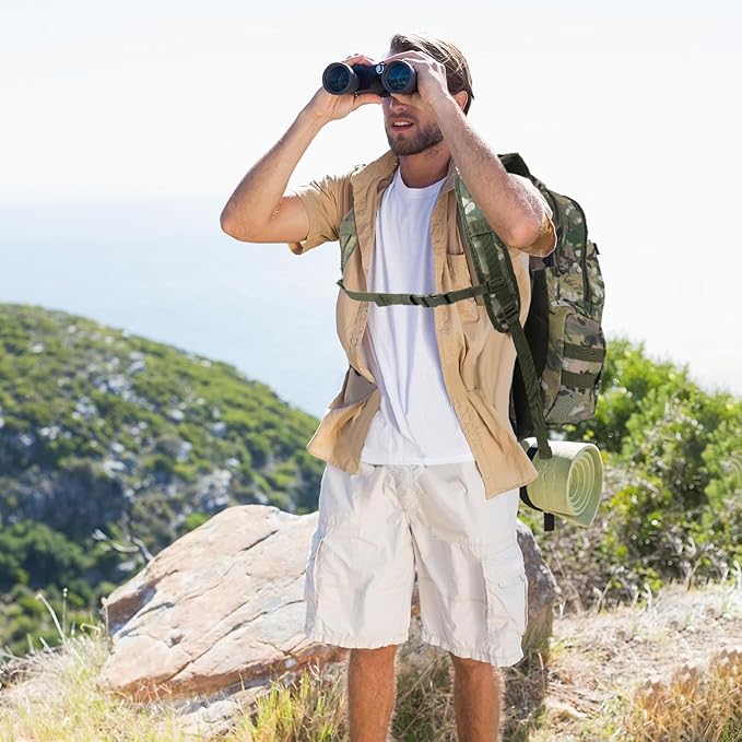 35L Tactical Backpack for Men, MOLLE Military Bug Out Bag, Waterproof Rucksack for Hiking with Hydration Port CP