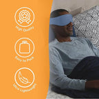 Happyluxe Escape Sleep Mask - Buttery Soft Airplane Eye Mask for Sleeping or Napping in Bed. Machine Washable. - Serenity Blue, Made in USA