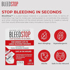 BleedStop™ First Aid Powder for Blood Clotting, Trauma Kit, Blood Thinner Patients, Camping Safety, and Survival Equipment for Moderate to Severe Bleeding Wounds or Nosebleeds - 1 (60g) Pouch
