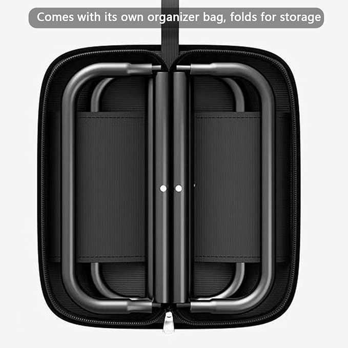 SNZ Portable Folding Camping Stool - Lightweight Folding Stool Chair, Portable Collapsible Seat with 250lbs Capacity - Mini Travel Chair for Camping, Hiking, Fishing & Outdoor Events (Black)