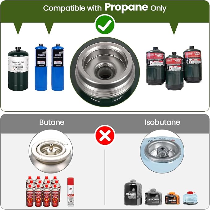 OGERY 2-Burner Foldable Camping Stove with Griddle (Textured & Smooth) and Carrying Bag, Portable Propane Camp Stove with 2 Adjustable Burners & Piezo Ignition, for Camping Tailgating Essentials Gear