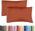 King Pillow Cases Set of 2 - Ultra Soft Hotel Quality Pillowcase Covers - Comfy Cozy Bedding for Women, Men, Kids and Teens - Machine Washable Pillow Protectors - 2 Pieces Set - King Size Terracotta