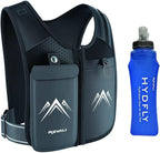 REVALI Zip Reflective Running Vests with Hydration Bottle, Adjustable Waistband & Breathable Material, Chest Pack Gear Phone Holder for Men & Women