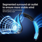 JISULIFE Portable Neck Fan Upgraded, Neckbrace Personal Hands Free, 5 Speed Gears Adjustment, 5000 mAh Wearable Bladeless Quiet Rechargeable for Outdoor Indoor, Gifts for Women Men- Black