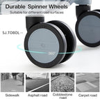 Hanke 20 Inch Carry On Luggage 22x14x9 Airline Approved Lightweight PC Hard Shell Suitcases with Wheels Travel Luggage Rolling Suitcase Travel Luggage Bag for Weekender(Gray)