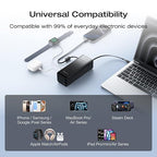 EF ECOFLOW Rapid Power Bank, 25,000mAh, 100W Built-in and Retractable Cables, 170W Portable Charger with Triple 100W USB-C Port, Compatible with iPhone Series, Samsung, Laptop and More, Black