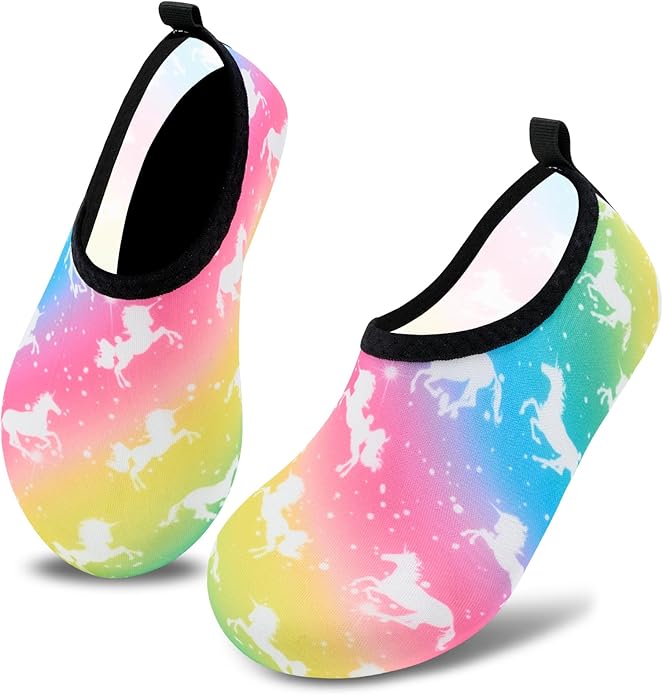 Deevike Kids Water Shoes Boys Grils Barefoot Quick Dry Aqua Socks Beach Shoes for Toddler Sports Swim Surf Outdoor Walking