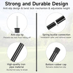 SAN LIKE Tent Poles Iron Camping Tarp Poles 76.6in Telescoping Tarp Tent Poles Adjustable Collapsible Tent Poles Canopy Rain Awning Shelter Backpacking Hiking (5 Sections)