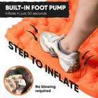 POWERLIX New Upgraded Sleeping Pad for Camping with Built in Pillow and Foot Pump, Carry Bag - Compact Lightweight Camping Mat, Outdoor Backpacking Hiking Travelling Camping Air Mattress Airpad