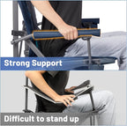 TIMBER RIDGE Oversized Folding Camping Chair High Back Heavy Duty for Adults Support up to 500lbs with Cup Holder, Side Pocket Cooler Bag