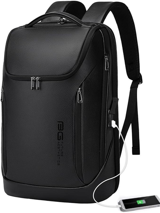 BANGE Business Smart Backpack Waterproof fit 15.6 Inch Laptop Backpack with USB Charging Port,Travel Durable Backpack