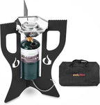 ONLYFIRE Portable Camping Stove with Storage Bag, Outdoor Propane Gas Stove for Picnic, Tailgating, Car Travel, Patio, RV Trip, Detachable Camp Stove GS354