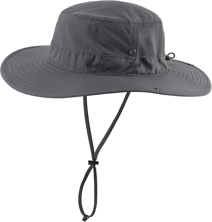 Connectyle Men's Sun Hat UPF 50+ Wide Brim Bucket Hats for Fishing Hiking Gardening Adjustable Boonie Hat Outdoor Safari Hats