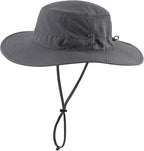 Connectyle Men's Sun Hat UPF 50+ Wide Brim Bucket Hats for Fishing Hiking Gardening Adjustable Boonie Hat Outdoor Safari Hats