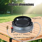 Portable Camping Stove Infrared Windproof, Backpacking Stove13400 BTU Single Butane Burner for Outdoor Hiking with Piezo Ignition