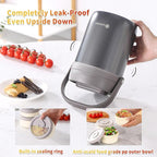 Adults Lunch Vacuum Soup Thermo For Hot Food with Inserts Stackable Bento Box Storage Container,Width Mouth Stainless Steel Portable Insulated Food Jar (grey, 74 oz)