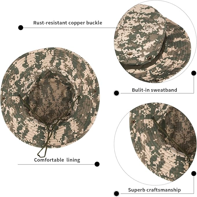 Sun Hats for Men Women Bucket Hat UPF 50+ Boonie Hat Foldable UV Protection Hiking Beach Fishing Summer Safari