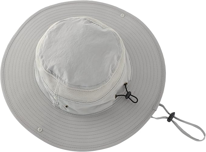 Connectyle Wide Brim Sun Hat for Men Breathable Cowboy Boonie Hat UPF 50+ Sun Protection Bucket Hat for Fishing Hiking