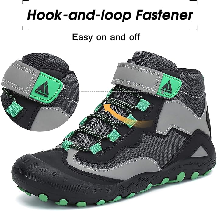 Mishansha Kids Hiking Boots Toddler Girls Boys Hiking Shoes Water-Resistant Anti-Collision Non-Slip Athletic Outdoor Trekking Boots