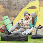 INFANZIA 50inch Sports Duffel Travel Bag, 138L Extra Large Duffel Luggage Bag with Upgrade Zipper, Water Resistant & Foldable Equipment Storage Bag for Camping Tent Tripod Fishing, 2PCS