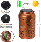 Dragonfly Solar Lanterns Outdoor Waterproof Garden Decor Hanging Solar Lights Gifts for Women Mom Grandma Metal Garden Decorative Lights for Yard, Backyard, Patio, Porch