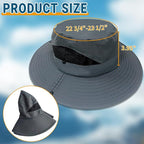 NPQQUAN Sun Hats for Men Women with Neck Flap UPF 50+ UV Protection Wide Brim Bucket Hat Safari Hiking Fishing Hats