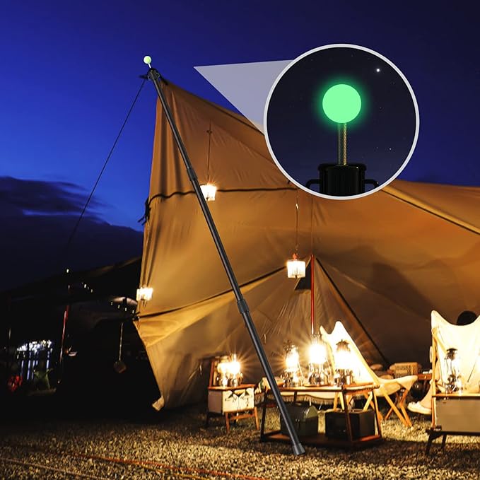 SAN LIKE Telescoping Tarp Poles Tent Poles, 96" Aluminum Canopy Poles Extendable Pole for Awning Shelter Camping Backpacking Hiking Picnic, Set of 4