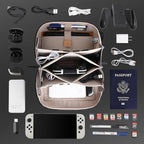 simtoper Electronic Organizer Travel Case Bag for Cables, Switch, SD card, Passport and More – Ultimate Protection & Portability Waterproof (Black)