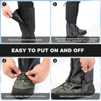 Waterproof Trail Gators for Hiking Boots Adjustable Ankle Leg Gaiters for Men Women Shoe Gaiters Snow Boot Covers Snowshoeing