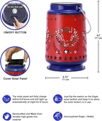 Nacome Eagle Solar Lanterns for Garden Decor: Waterproof Hanging Metal Decoration with LED Lights for Yard Lawn Porch Patio Landscape Pathway – Birthday Gifts for Mom Grandma Women