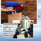 Tranqun Sleeping Bags for Adult with Winter Beanies Gloves, Cotton Liner Camping Sleeping Bag Waterproof Warm Lightweight for Backpacking Camping Indoor Outdoor Homeless People