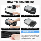 BAGAIL 6 Set/4 Set Lightweight Compression Packing Cubes for Travel, Anti-Tearing Expandable Organizer Bags for Suitcase