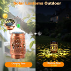 Solar Lanterns Outdoor Waterproof, Dog Garden Decor for Yard Porch Lawn Patio Pathway, Hanging Solar Lights Birthday Gifts for Women Mom Grandma Sister Friend