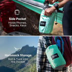 Kootek Camping Hammock, Portable Hammocks with Tree Straps & Attached Carry Bag, Camping Essentials Gear, Perfect for Outside Indoor Hiking Beach Backpack Travel