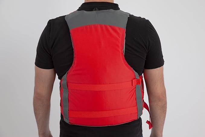 Stohlquist Universal Fit Adult Life Jacket PFD (4 Pack) Coast Guard Approved, for Men and Women 90+ lbs, Lightweight Neoprene and Adjustable, Ideal for Boating, Kayaking & Water Sports