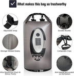 Dry Bag Waterproof with Solar Bluetooth Speaker & Light - 10L/20L Roll Top Dry Sack Keeps Gear Dry for Men Women Kayaking, Beach, Rafting, Boating, Hiking, Camping and Fishing