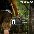 MARBERO 118Wh Portable Power Station with Telescopic Camping Lights for Camping Hiking 32000mAh 160W Max Power Bank with AC Outlet USB DC Output Solar Generator with Telecoping Light Emergency